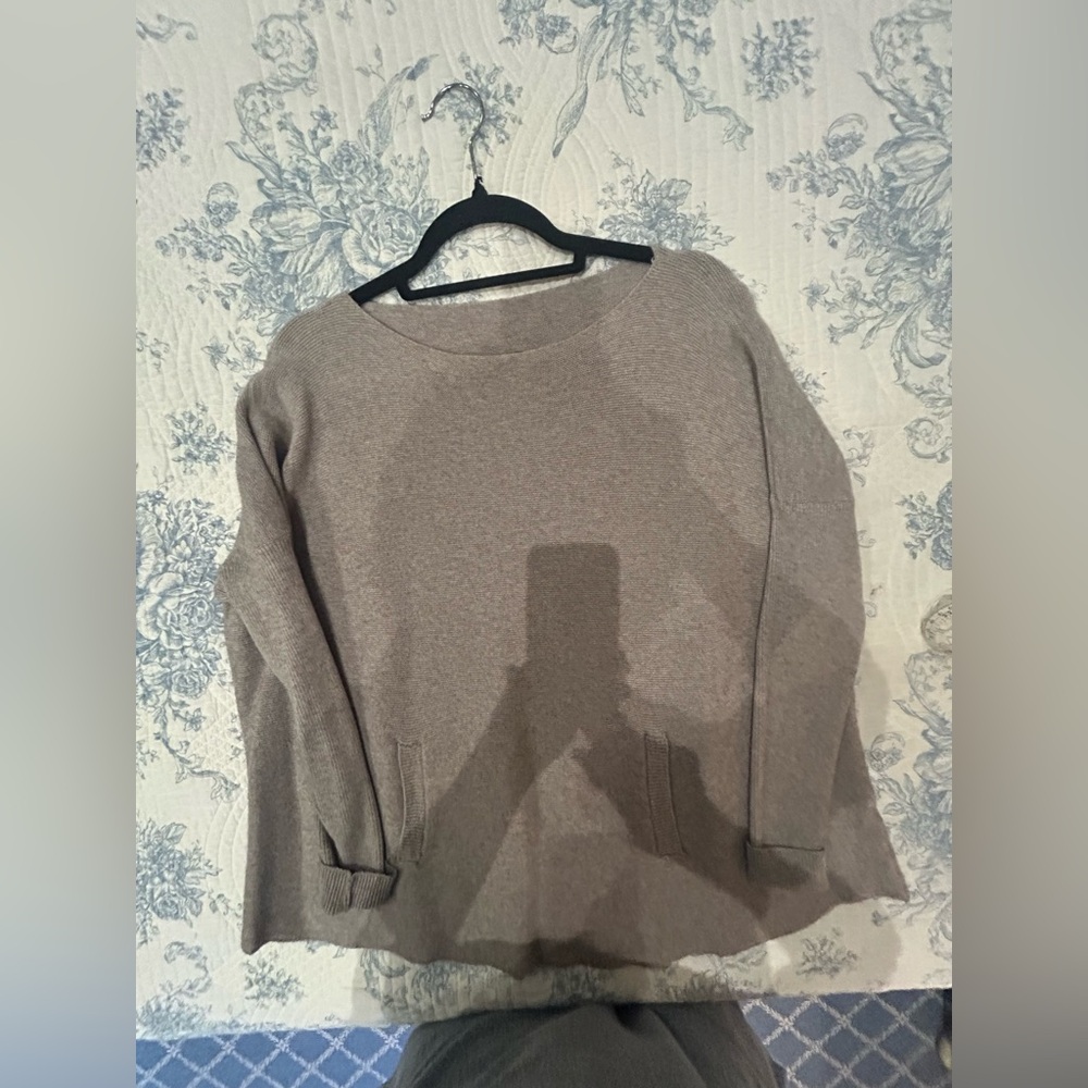 Women's Classic Taupe Tunic Sweater - size M